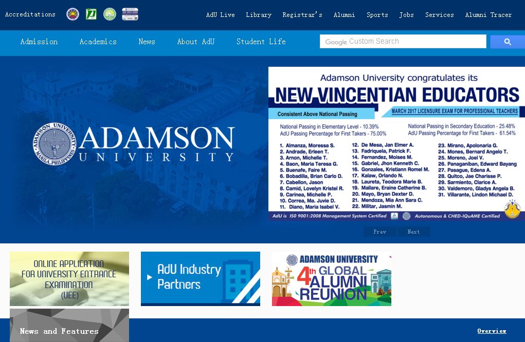 亚当森大学（Adamson University）